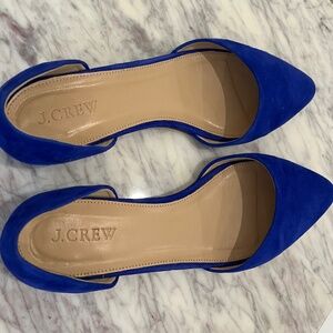 JCrew blue suede flats size 6 New